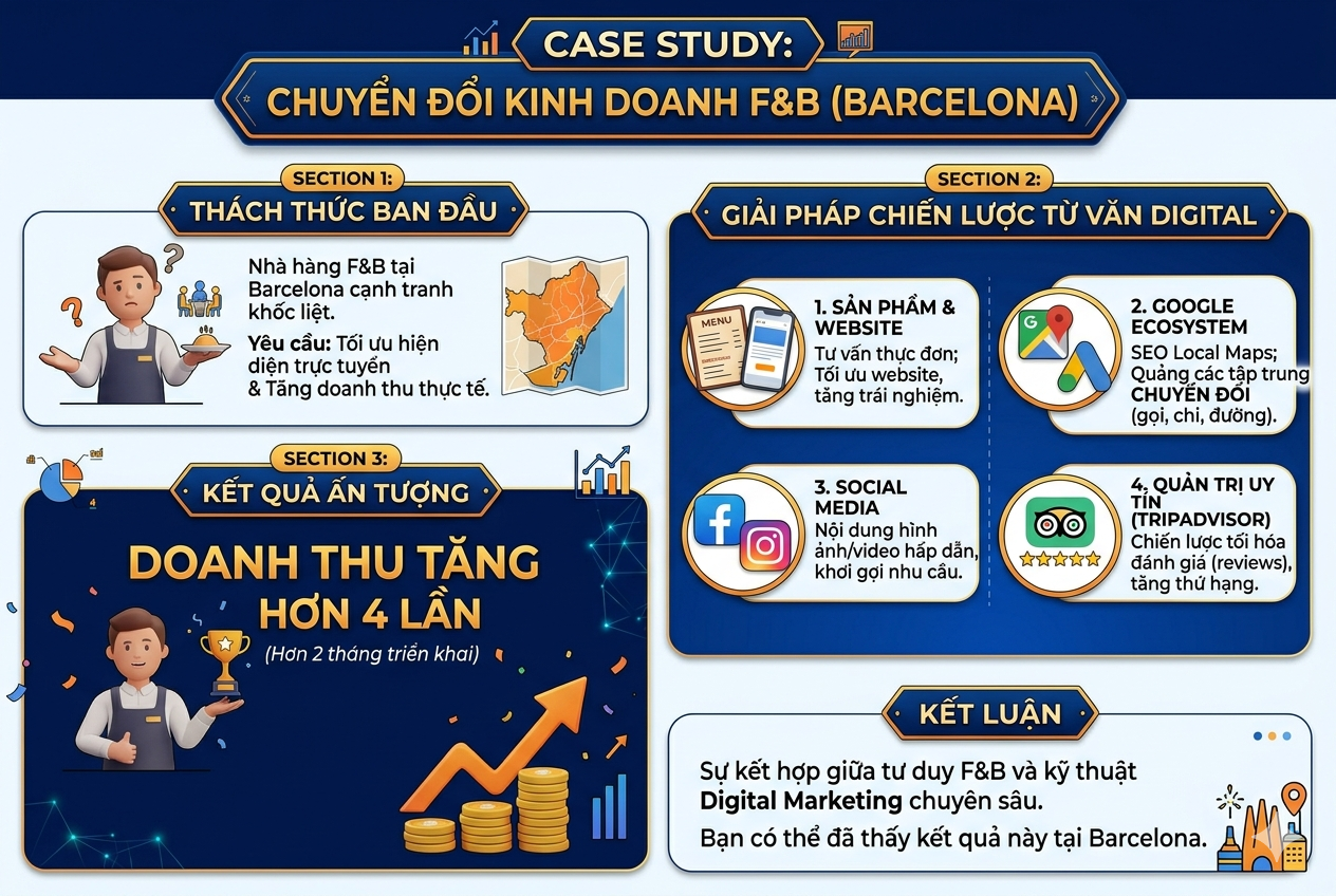 Case Study: Tăng trưởng doanh thu gấp 4 lần cho Nhà hàng 1